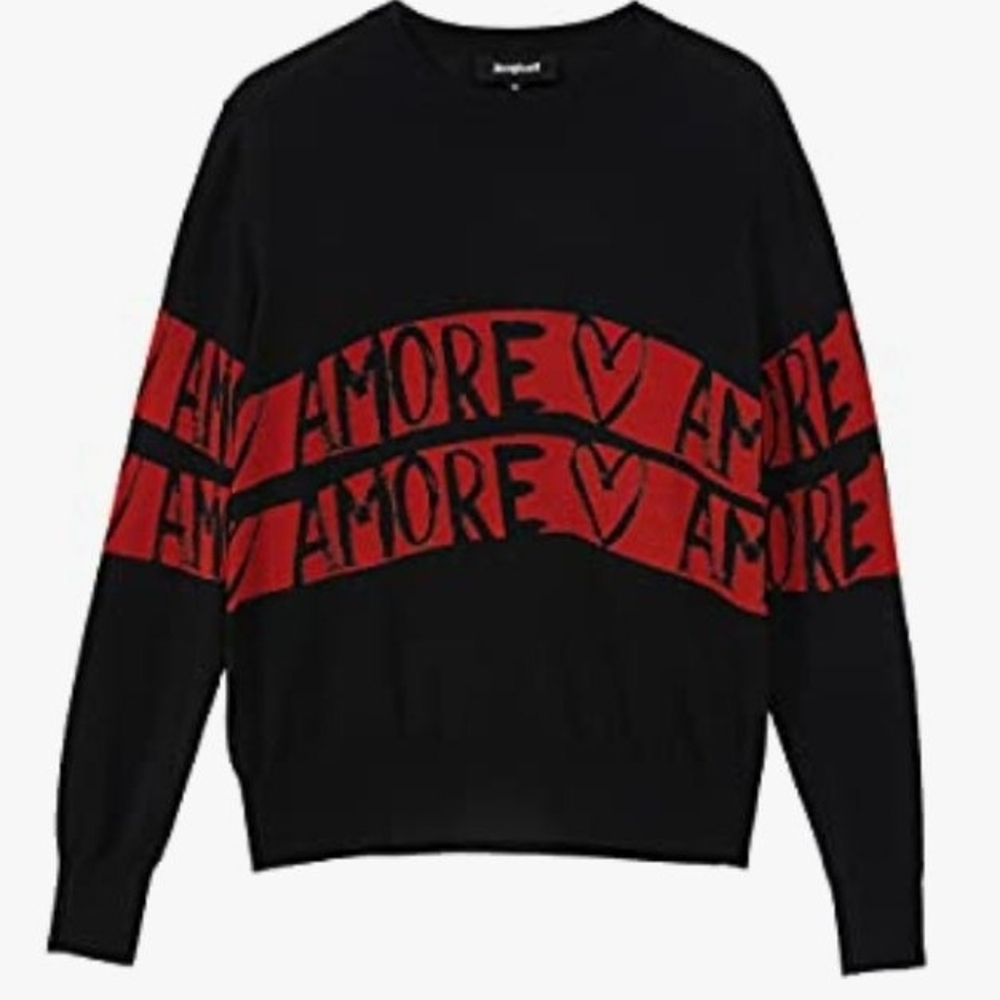 Desigual Black and Red Amore Top